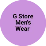 Business logo of G store men's wear