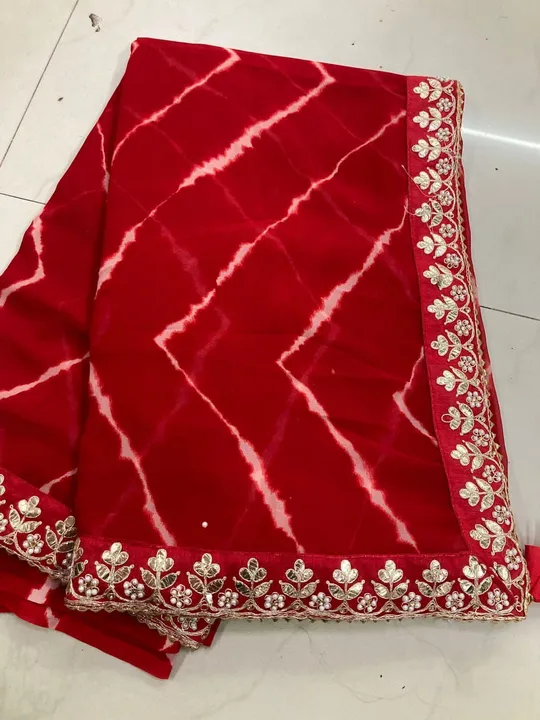 *Sawan Special Traditional Lahriya*  New Collection of Traditional Lahariya Saree  georgette fabric  uploaded by Marwadi Businessmen on 7/28/2023