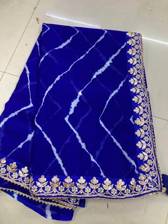 *Sawan Special Traditional Lahriya*  New Collection of Traditional Lahariya Saree  georgette fabric  uploaded by Marwadi Businessmen on 7/28/2023