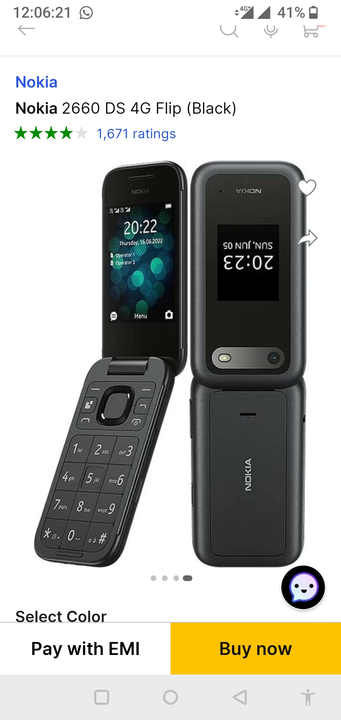 Post image I want 1-10 pieces of Nokia 2660 DS 4G flip Mobile  at a total order value of 10000. Please send me price if you have this available.