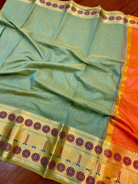 Post image Hey! Checkout my new product called
Banarasi cotton linen saree .
