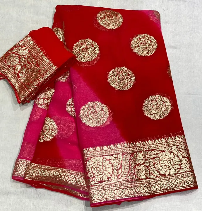 ❤️ *Summerspecialsaree*  

*beautiful color combination Saree for all ladies*

👉keep shopping with  uploaded by Gotapatti manufacturer on 7/29/2023