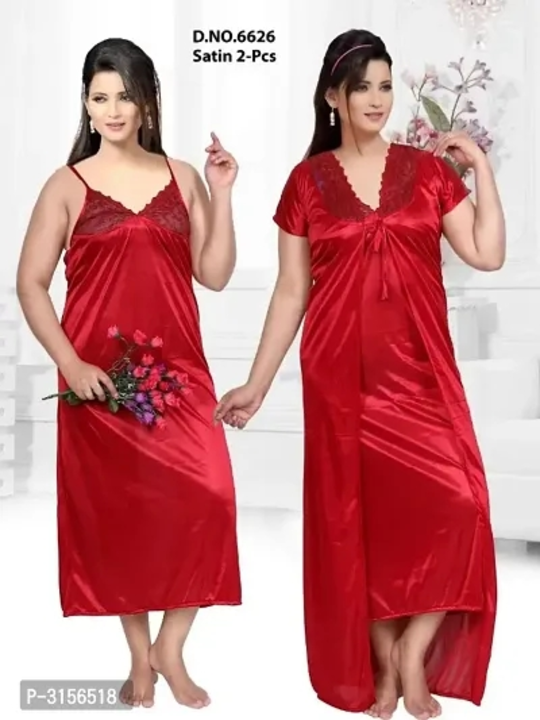 Designer 2-IN-1 Satin Night Gown With Robe
 uploaded by business on 7/29/2023