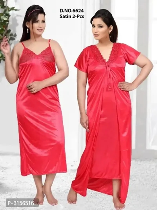 Designer 2-IN-1 Satin Night Gown With Robe
 uploaded by Prince Tiwari on 7/29/2023