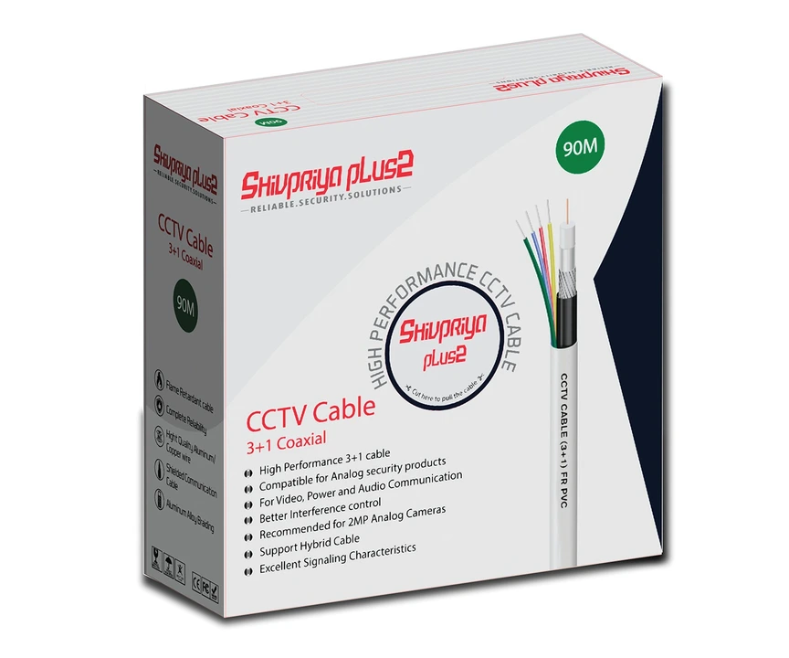 Shivpriya Plus2 3+1 CCTV Coaxial Pure Copper Cable-90Mtr  uploaded by Shivpriya Plus2 Technologies on 7/29/2023