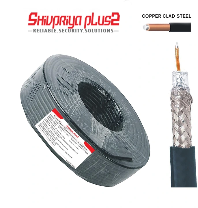 Shivpriya Plus2 RG-6 CCS (Copper Clad Steel) Coaxial 100Mtr Cable uploaded by business on 7/29/2023