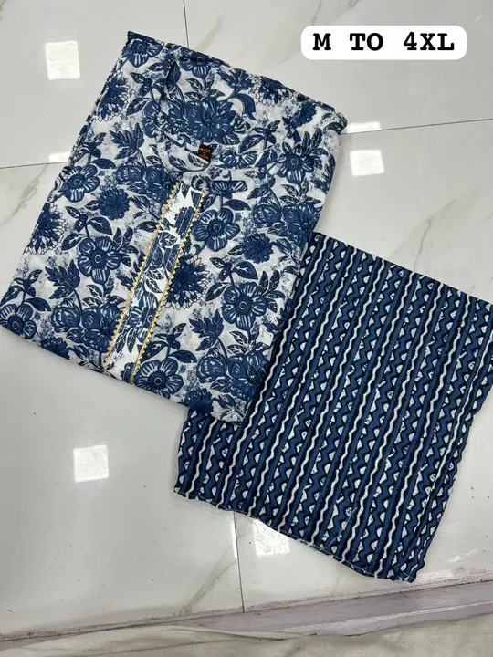 COTTON KURTI WITH PANT😍 uploaded by Yunus E-Store on 7/29/2023