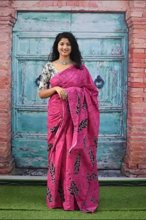 *👉 New launched  👈New arrival Hand Block Printed Pure Cotton mulmul sarees with blouse*

👉All sar uploaded by Aanvi fab on 7/29/2023