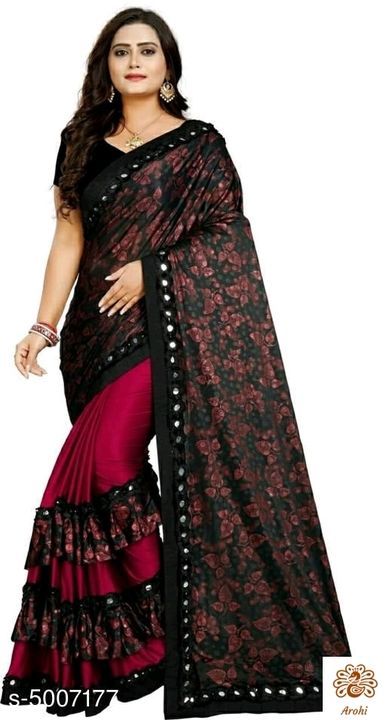 Sana lycra saree uploaded by Arohi garments on 3/18/2021