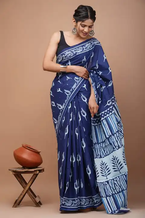 New cotton saree  uploaded by Bagru Hand Block Print Jaipur  on 7/29/2023