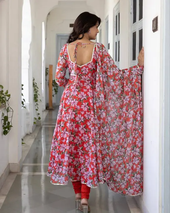 Sukhkarta Clothing Georgette Maxi Set Gown  uploaded by Sukhkrta clothing  on 7/29/2023