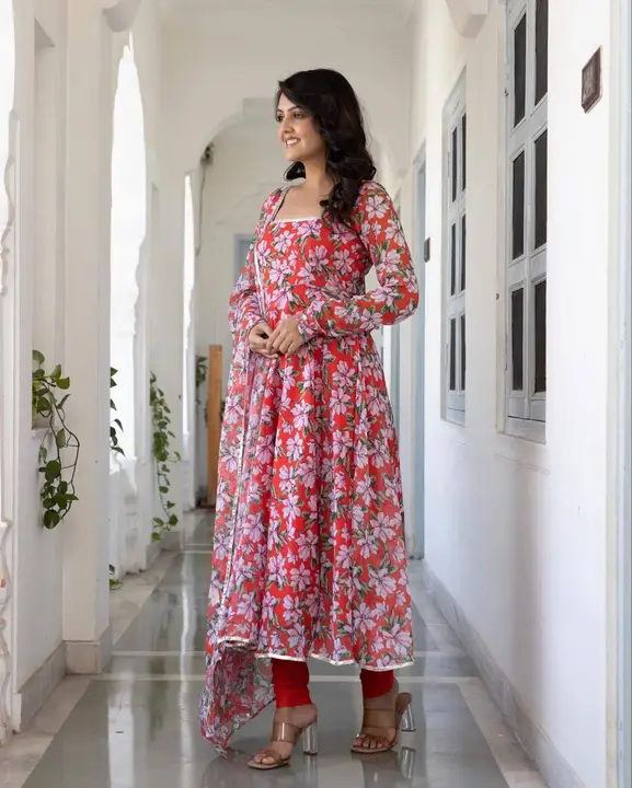 Sukhkarta Clothing Georgette Maxi Set Gown  uploaded by Sukhkrta clothing  on 7/29/2023