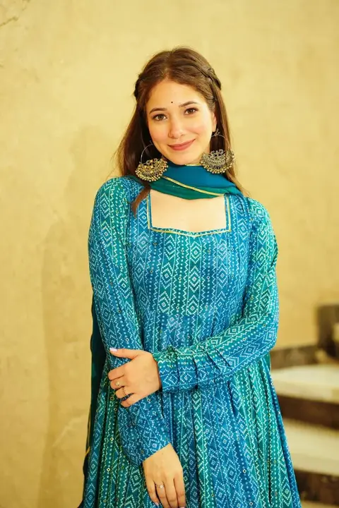 Sukhkarta Clothing Blue Bandhani Rayon Gown  uploaded by Sukhkrta clothing  on 7/29/2023