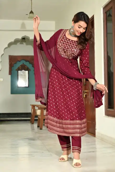 3 pcs kurti with dupatta and salwar  uploaded by Rohit creation on 7/29/2023