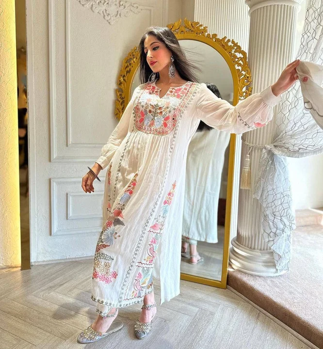 Sukhkarta Clothing Georgette Gown 👗 uploaded by Sukhkrta clothing  on 7/29/2023