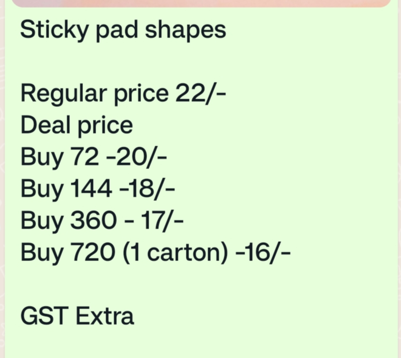 Sticky pad 🗓️ with shapes  uploaded by Sha kantilal jayantilal on 7/29/2023
