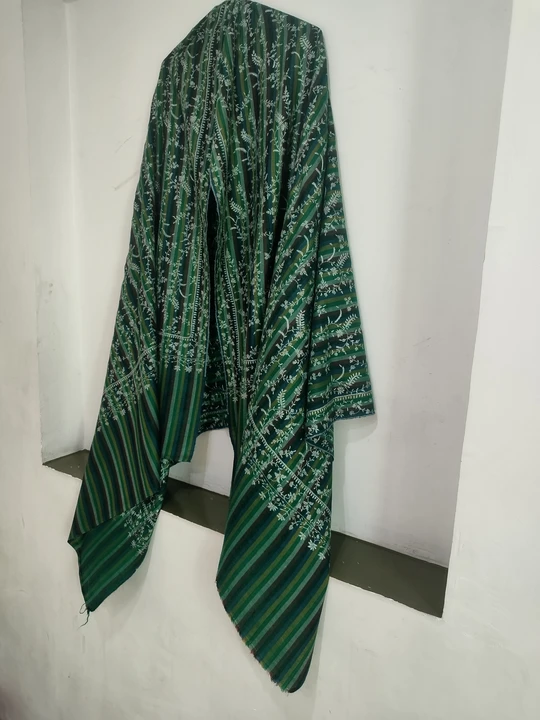 Green Pashmina shawl with beautiful handwork uploaded by Wani Kashmiri Shawls on 7/29/2023