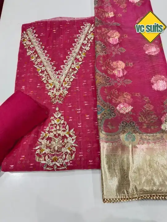 Pure Jaipur organza  uploaded by Vivah collation / suits on 7/29/2023