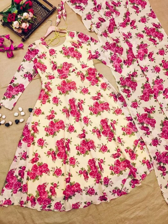 Sukhkarta Clothing Fox Georgette  Gown  uploaded by Sukhkrta clothing  on 7/29/2023