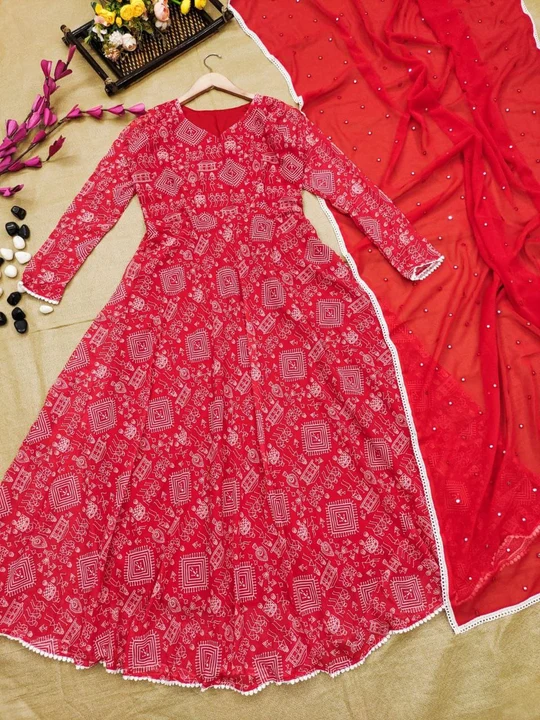 Sukhkarta Clothing Fox Georgette Gown  uploaded by Sukhkrta clothing  on 7/29/2023