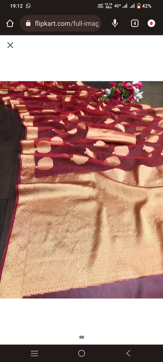 Organza saree  uploaded by Shree Kuberji textile on 7/29/2023
