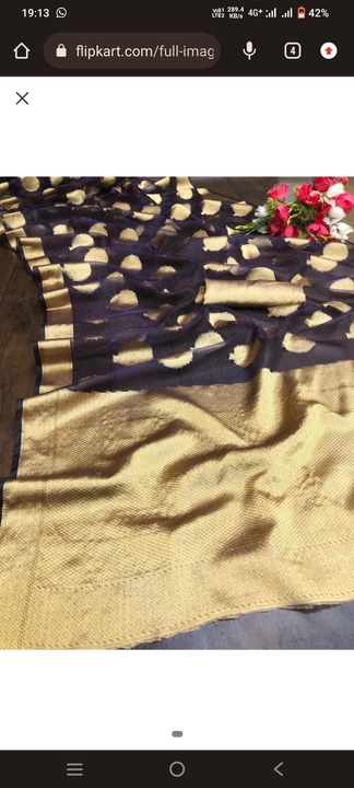 Organza saree  uploaded by Shree Kuberji textile on 7/29/2023