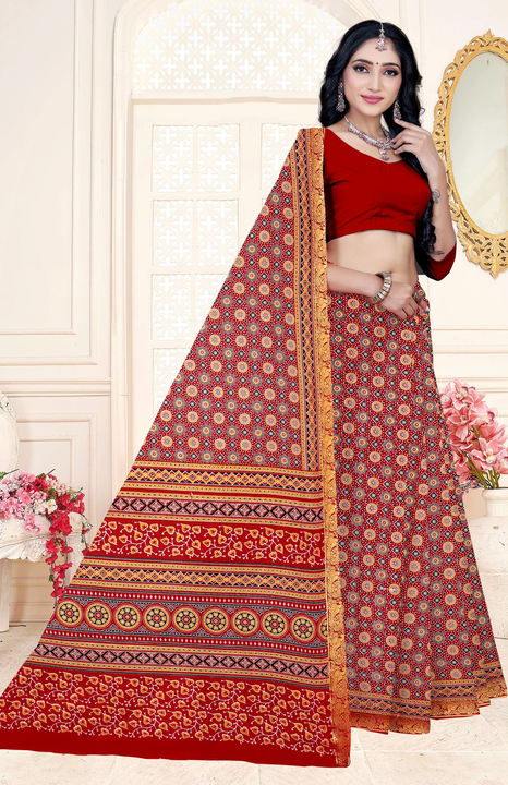 Cotton Saree With Plan Blause  uploaded by Spkhatri on 7/29/2023