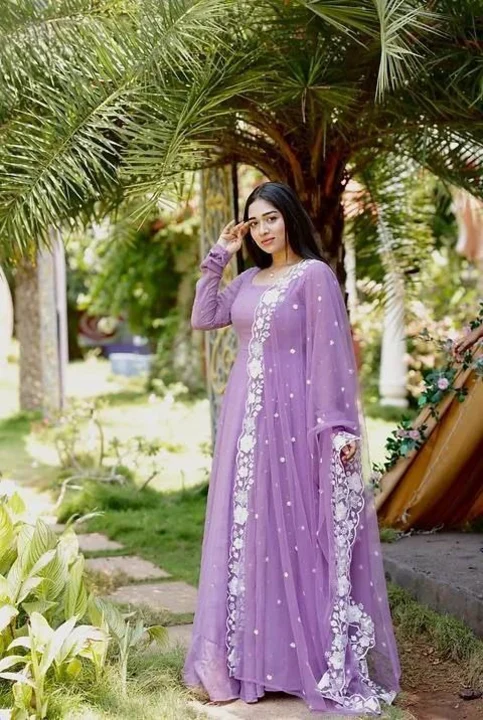 Sukhkarta Clothing Anarkali Georgette Gown  uploaded by Sukhkrta clothing  on 7/29/2023
