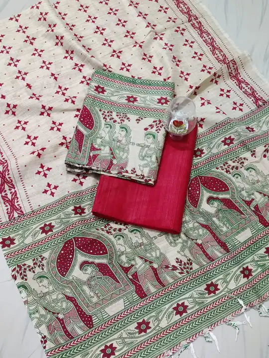 Khadi cotton printed suit set uploaded by business on 7/29/2023
