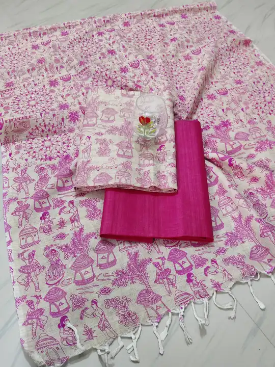 Khadi cotton printed suit set uploaded by Leo Galaxy on 7/29/2023