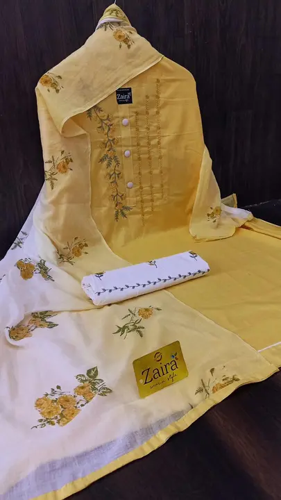 Embroidery Cotton Suit and Dress Material  uploaded by Zuberiya Global on 7/29/2023