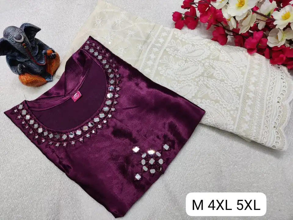 Maslin silk kurti with plaza  uploaded by business on 7/29/2023