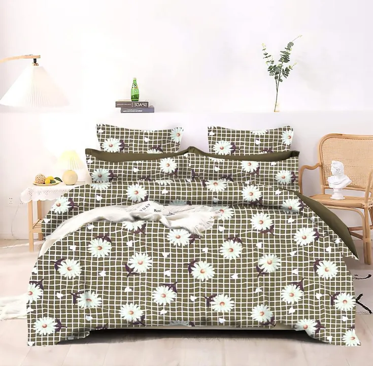 Attractive  Glance  cotton Double Bedsheet  with Two Large pillow cover uploaded by Sonya enterprises on 7/29/2023