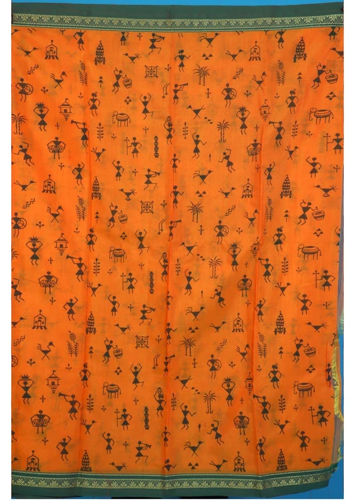 Traditional ilkal saree with screen printing  uploaded by Shree kalakaleshwar ilkal sarees & screen printing on 7/29/2023
