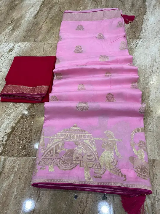 🦋new lounching 🦋

Beautiful party wear saree 

🌿original product 🌿

👌best quality fabric 👌

👉 uploaded by Gotapatti manufacturer on 7/30/2023