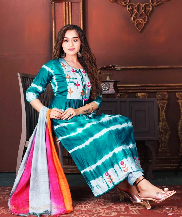 Exclusive women's Collection in Chanderi cotton Tai & dai kurta set with dupatta  uploaded by business on 7/30/2023