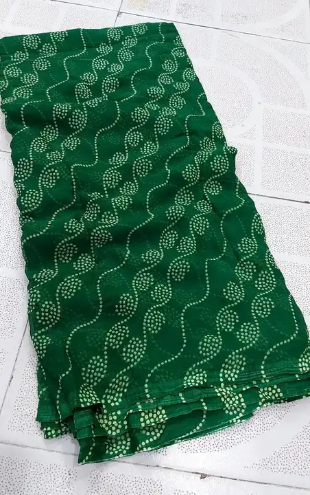 Lehriya daily wear saree krs uploaded by pink Rose fashion Store  on 7/30/2023