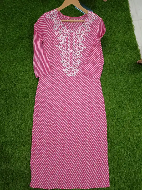 Cotton lahariya Print With Embroidery Work
-
Size - 38 to 44 uploaded by M.R Fashion on 7/30/2023