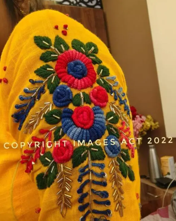 Embroidery cotton blouse  uploaded by Puja's collection on 7/30/2023