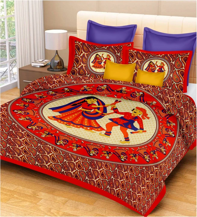Jaipuri Cotton Double Printed Bedsheet uploaded by business on 7/30/2023