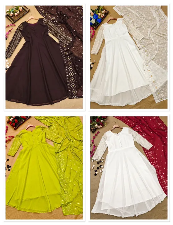 Butiful anarkali gowns  uploaded by Villa outfit on 7/30/2023