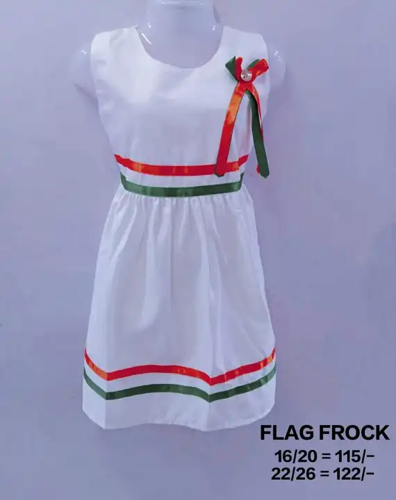Girls flag frock  uploaded by Tanvi enterprises on 7/30/2023