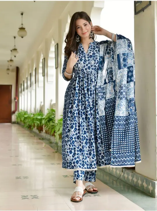 Kurti pant with dupata set uploaded by business on 7/30/2023