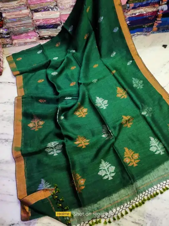 Linen jamdani sarees  uploaded by B.M Handloom saree & Garments on 7/30/2023