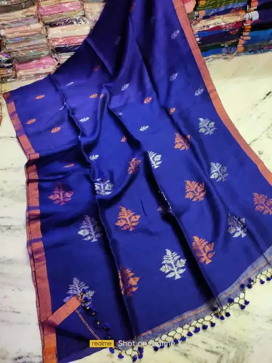Linen jamdani sarees  uploaded by business on 7/30/2023
