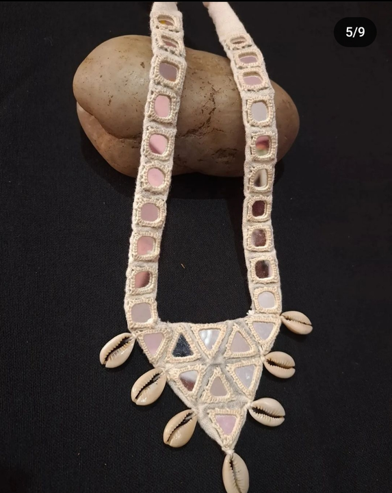 White Navratri necklace uploaded by business on 7/30/2023