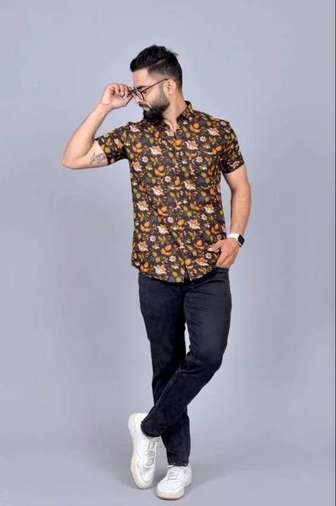 Sanganeri printed shirts uploaded by business on 7/30/2023