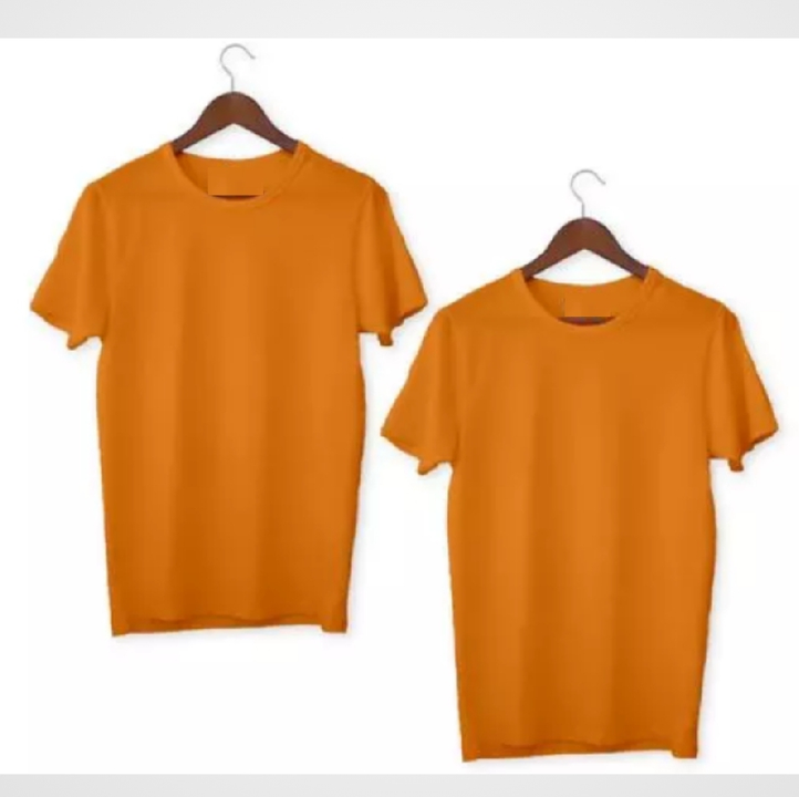 Round neck Premium Lycra cotton blended bhagwa orange colour t shirt uploaded by business on 7/30/2023