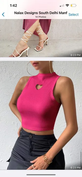 Heart shape cut out crop top uploaded by Nalax Designs on 7/30/2023