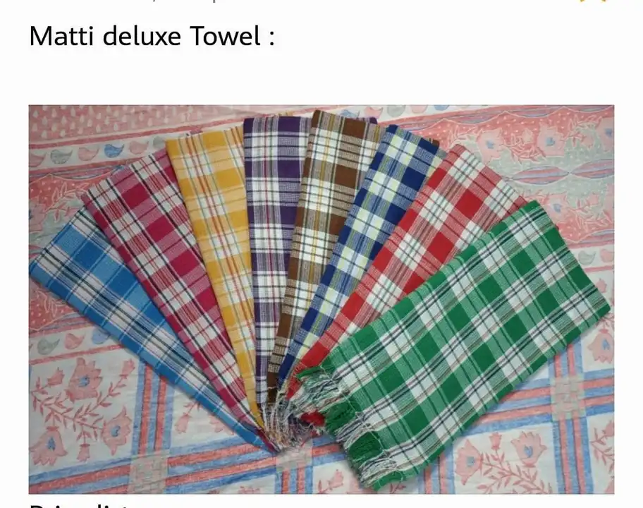 Matti  Deluxe Towel '30X60' uploaded by Sarveshwaran Jawuli Maaligai on 7/30/2023